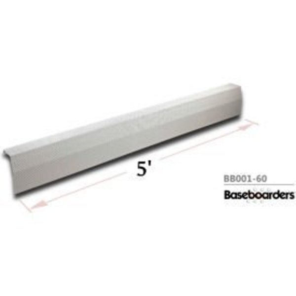 Baseboarders® Premium Series 5 ft Steel Easy Slip-on Baseboard Heater Cover, White, Buss General Partner Co Ltd, Mfr#: BB001-60-WHT